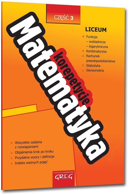 okładka Matematyka korepetycje część 3 książka