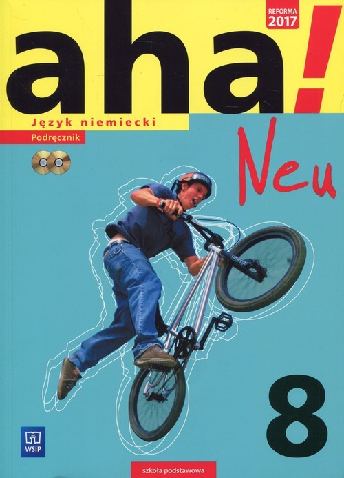 okładka Aha! Neu Język niemiecki 8 Podręcznik + 2CD Szkoła podstawowa książka | Anna Potapowicz, Krzysztof Tkaczyk