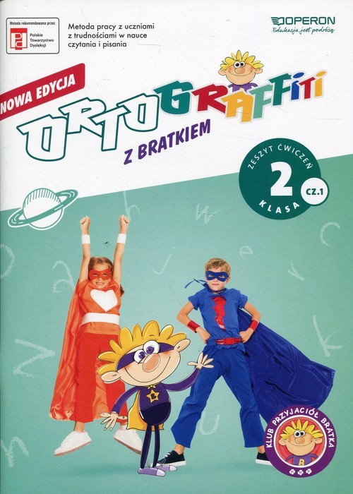 okładka Ortograffiti z Bratkiem 2 Zeszyt ćwiczeń Część 1 Szkoła podstawowa książka | Izabela Mańkowska, Małgorzata Rożyńska