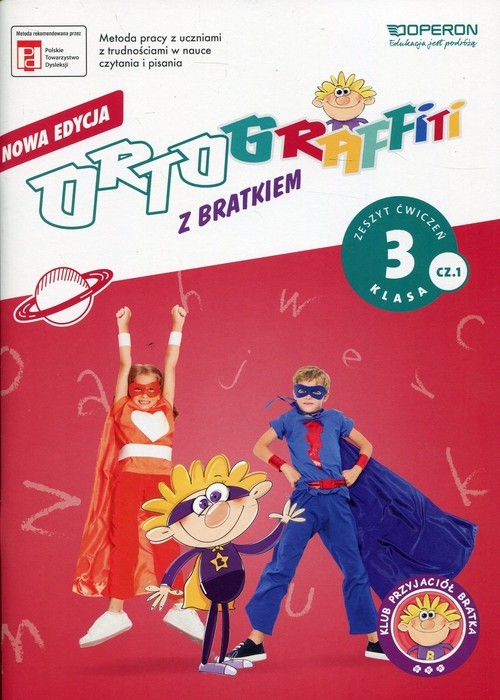 okładka Ortograffiti z Bratkiem 3 Zeszyt ćwiczeń Część 1 Szkoła podstawowa książka | Izabela Mańkowska, Małgorzata Rożyńska