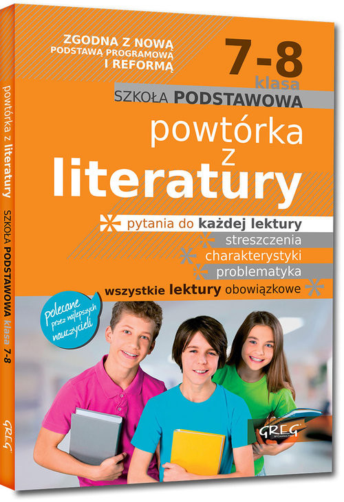 okładka Powtórka z lektur 7-8 szkoła podstawowa książka | Jakub Baczyński, Olga Gradoń, Adam Karczewski