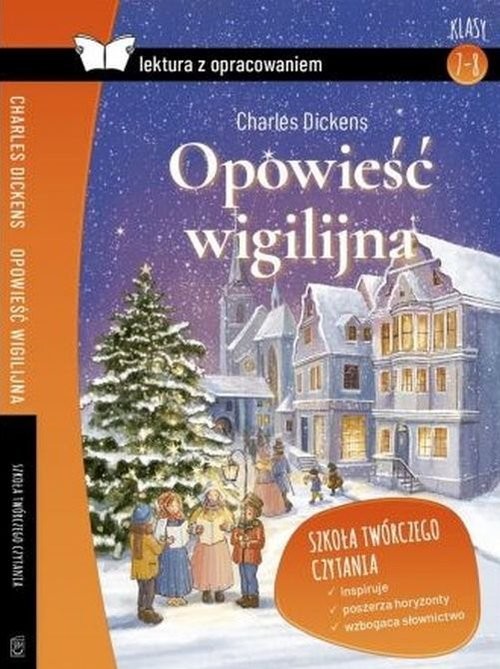 okładka Opowieść wigilijna lektura z opracowaniem książka | Charles Dickens