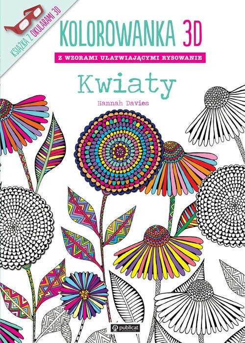 okładka Kolorowanka 3D Kwiaty książka | Hannah Davies