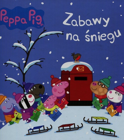 okładka Świnka Peppa Zabawy na śniegu Wizyta Mikołaja książka
