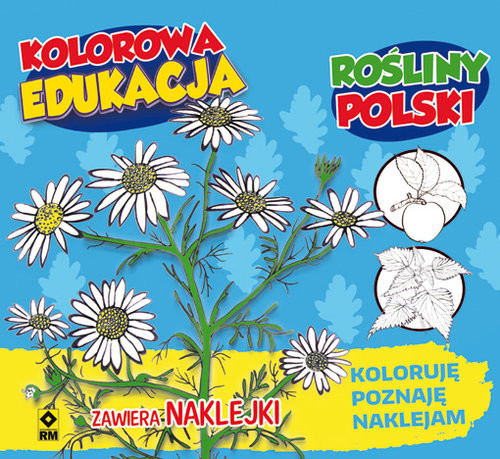 okładka Kolorowa edukacja Rośliny Polski naklejka książka