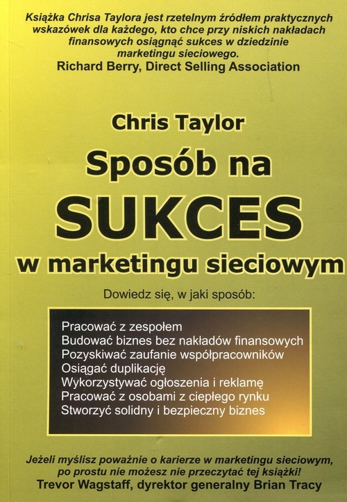 okładka Sposób na sukces w marketingu sieciowym książka | Chris Taylor