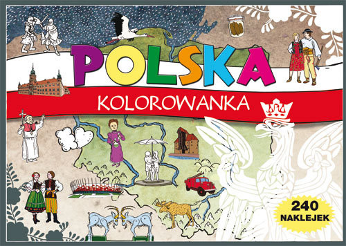 okładka Polska Kolorowanka 240 naklejek książka