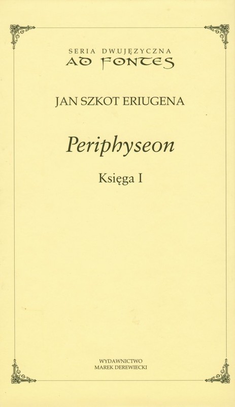 okładka Periphyseon Księga 1 książka | Jan Szkot Eriugena