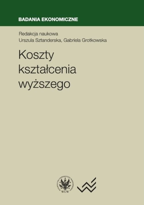 okładka Koszty kształcenia wyższego książka