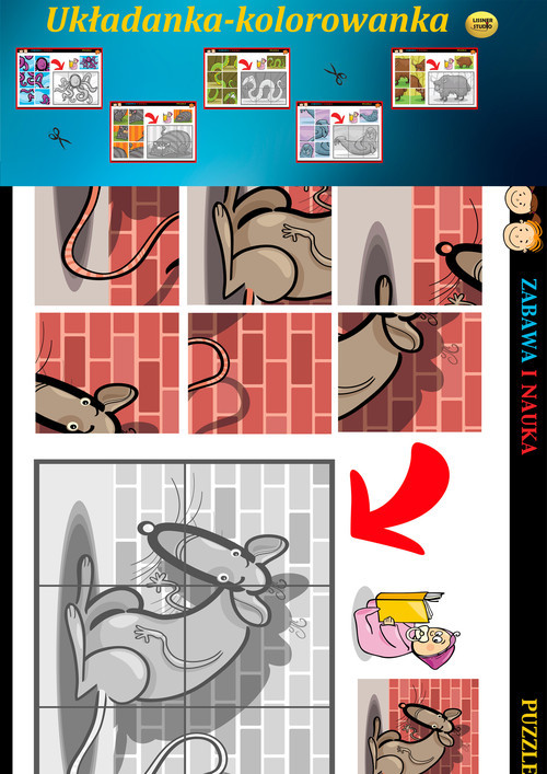 okładka Układanka Kolorowanka książka