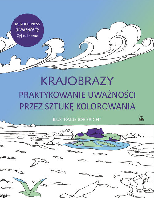 okładka Krajobrazy Praktykowanie uważności przez sztukę kolorowania książka | Bright Joe