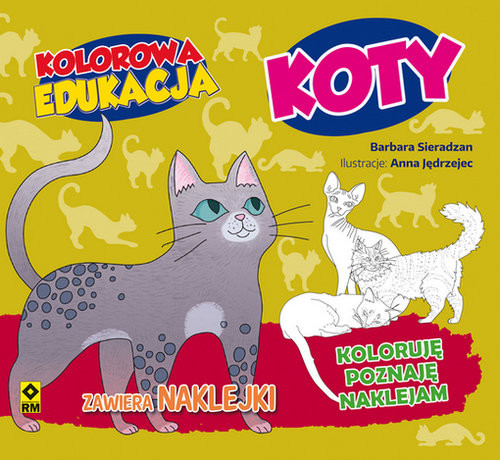 okładka Kolorowa edukacja Koty książka | Barbara Sieradzan