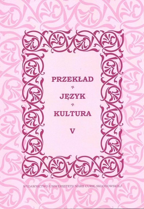 okładka Przekład - Język - KulturaTom 5 książka