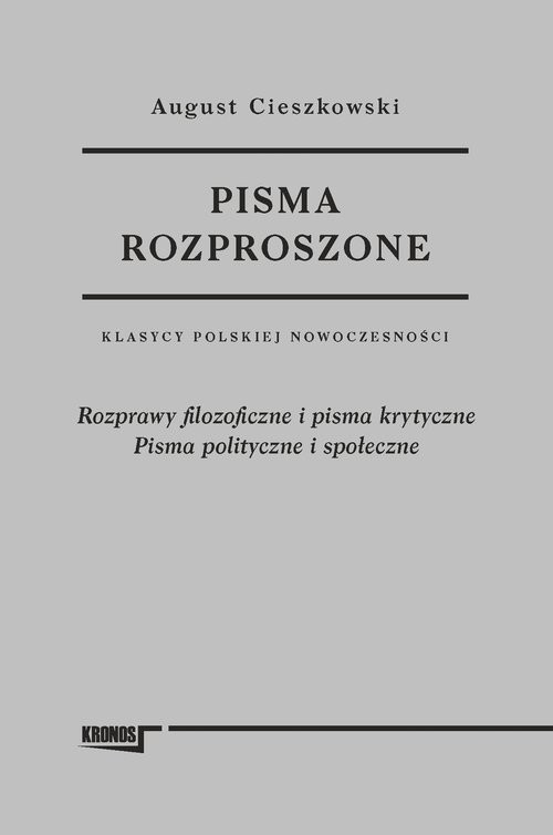 okładka Pisma rozproszone Tom 1 i 2 książka | August Cieszkowski