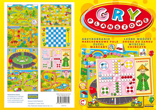 okładka Gry planszowe Gry planszowe. Grzybobranie. Marchewkowe pole. Żużel. Warcaby. Leśne wróżki. Droga do zamku. Wyścigi książka | Praca Zbiorowa