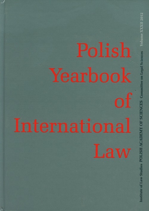 okładka Polish Yearbook of International Law książka