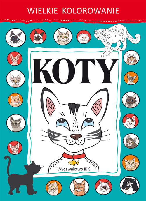 okładka Wielkie kolorowanie Koty książka