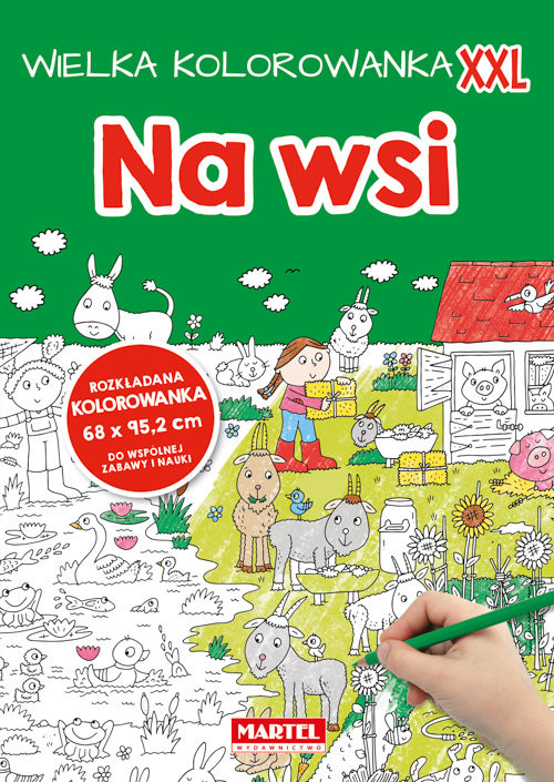 okładka Wielka kolorowanka  XXL - Na wsi książka | Praca Zbiorowa
