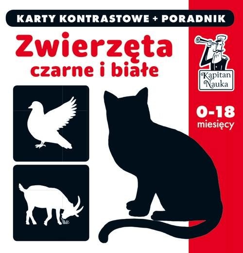 okładka Kapitan Nauka Zwierzęta czarne i białe Karty kontrastowe + poradnik książka