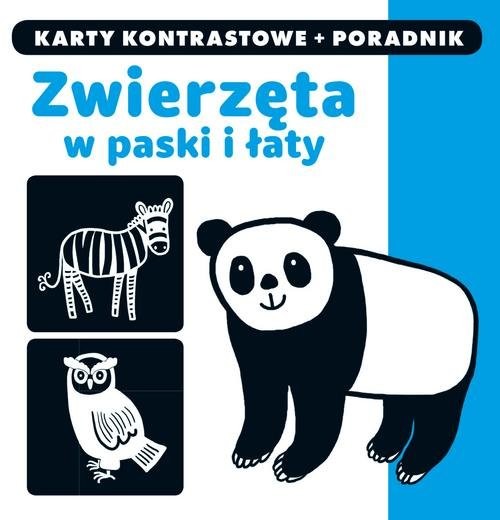 okładka Kapitan Nauka Zwierzęta w paski i łaty Karty kontrastowe + poradnik książka
