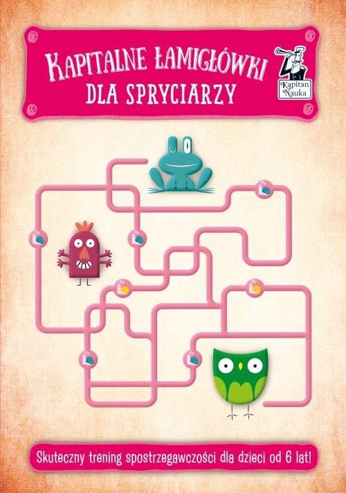 okładka Kapitalne łamigłówki dla spryciarzy Skuteczny trening spostrzegawczości dla dzieci od 6 lat książka | Łazowski Maciej