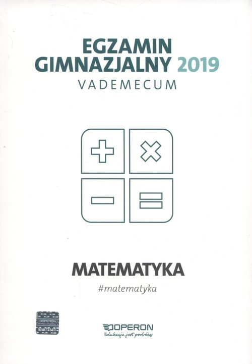 okładka Egzamin gimnazjalny 2019 Vademecum Matematyka książka | Gałązka Kinga