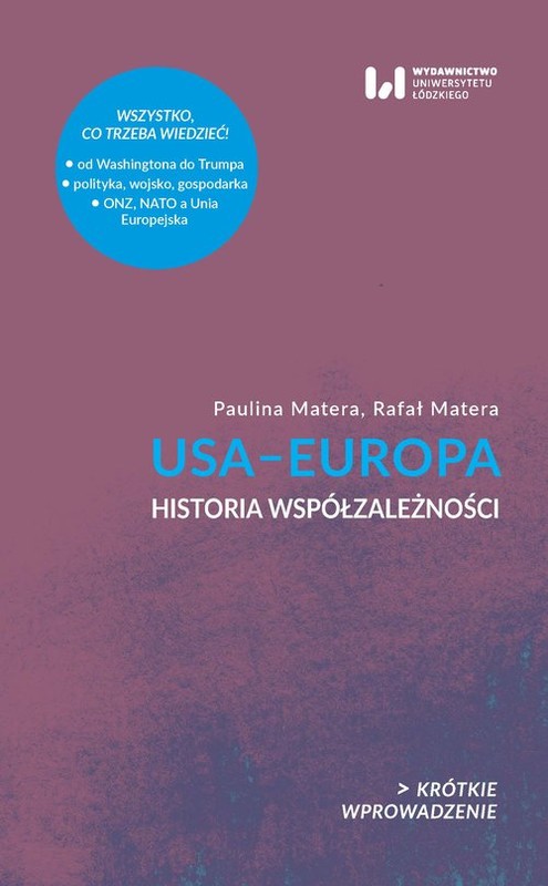 okładka USA - Europa Historia współzależności książka | Paulina Matera, Rafał Matera