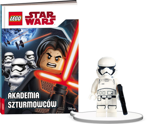 okładka Książka do czytania Lego Star Wars Akademia szturmowców + minifigurka książka