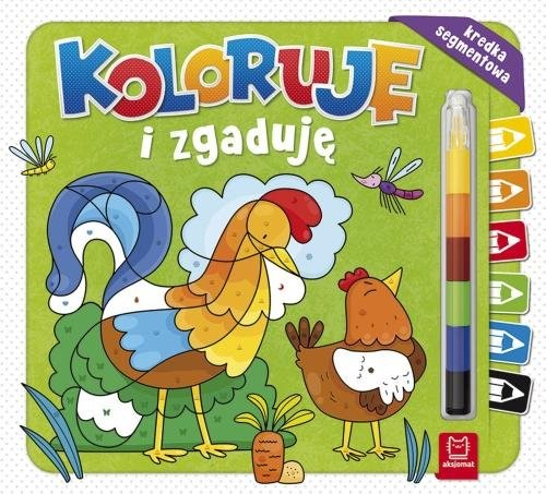 okładka Koloruję i zgaduję Kredka segmentowa książka