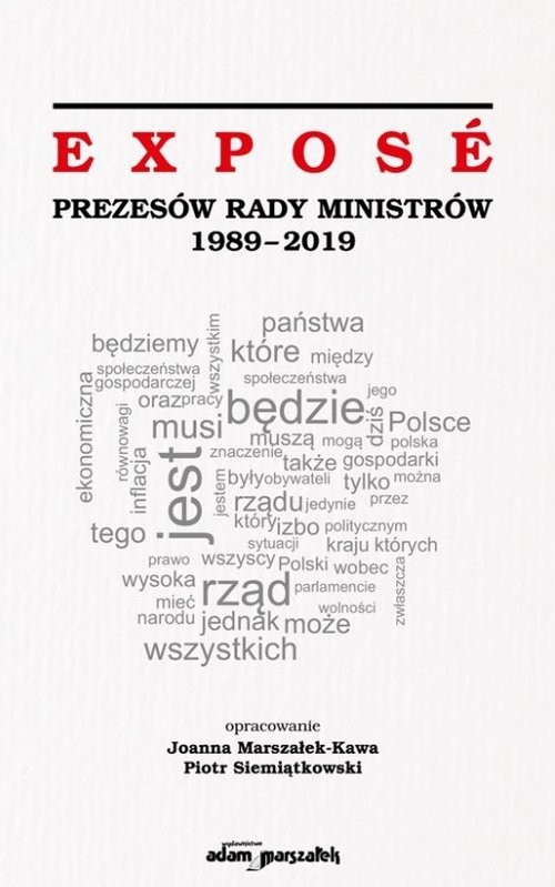 okładka Expose Prezesów Rady Ministrów 1989-2019 książka