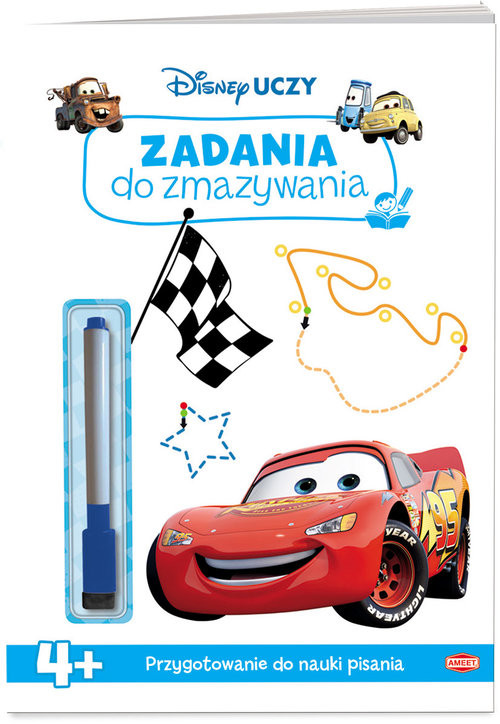 okładka Disney Uczy Auta Zadania do zmazywania książka
