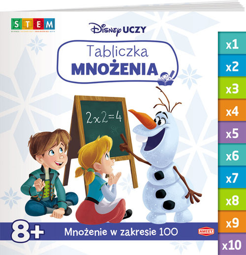 okładka Disney Uczy Kraina Lodu Tabliczka mnożenia książka