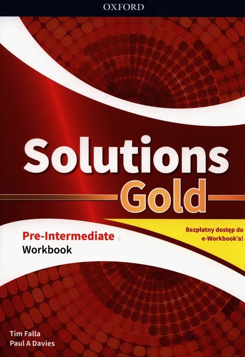 okładka Solutions Gold Pre-Intermediate Workbook z kodem dostępu do wersji cyfrowej e-Workbook książka | Tim Falla, Paul A. Davies
