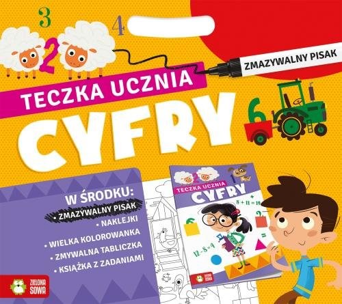 okładka Teczka ucznia z pisakiem Cyfry książka