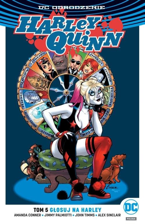 okładka Harley Quinn Tom 5 Głosuj na Harley książka | Jimmy Palmiotti, Amanda Conner, John Timms