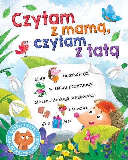 okładka Czytam z mamą czytam z tatą Dorosły czyta dziecko nazywa obrazki książka | Wasilewicz Grażyna