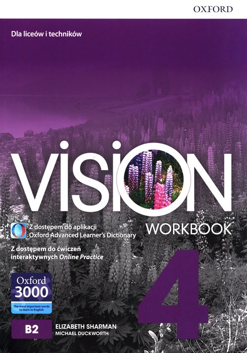 okładka Vision 4 Workbook Liceum technikum książka | Elizabeth Sharman, Michael Duckworth