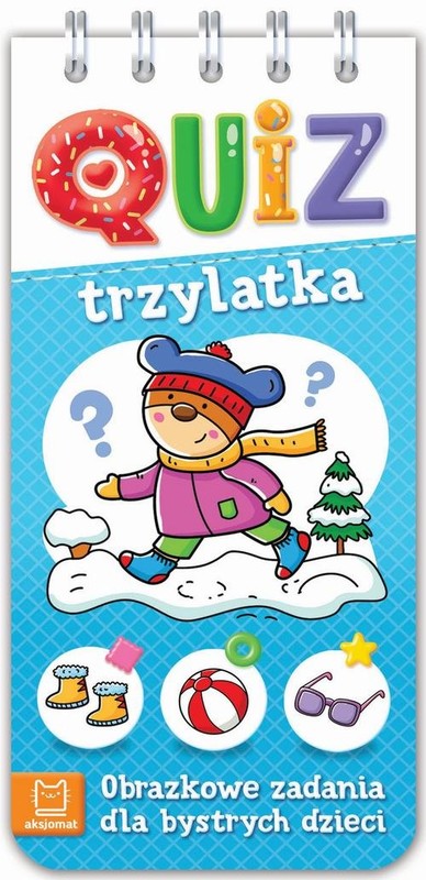 okładka Quiz trzylatka Obrazkowe zadania dla bystrych dzieci książka