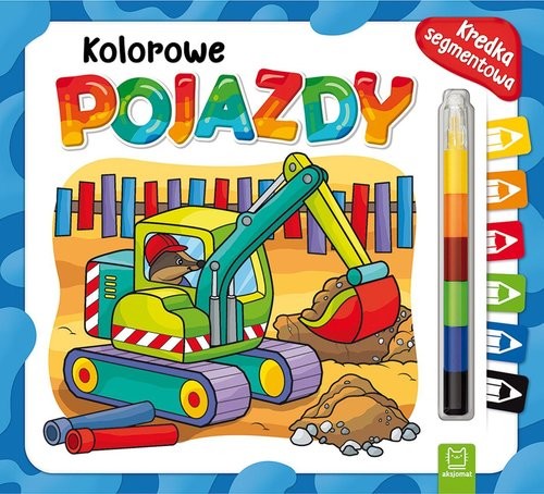 okładka Kolorowe pojazdy Kredka segmentowa książka