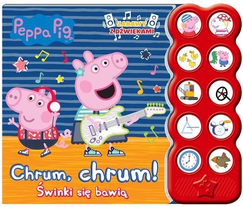 okładka Peppa Pig Książka z dźwiękami Świnki się bawią książka | Opracowania Zbiorowe