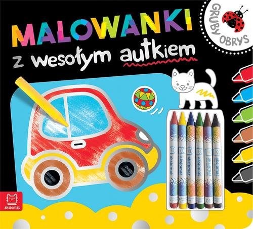 okładka Malowanki z wesołym autkiem Gruby obrys książka