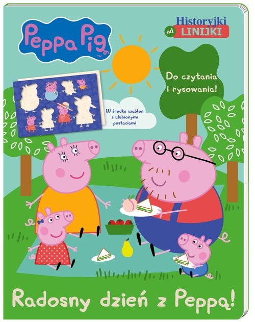 okładka Peppa Pig Historyjki od linijki Radosny dzień z Peppą! książka | Opracowania Zbiorowe