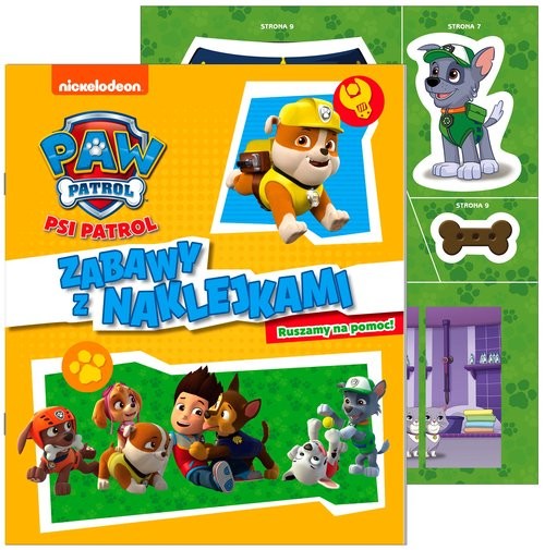 okładka Psi Patrol Zabawy z naklejkami Ruszamy na pomoc książka | Opracowania Zbiorowe