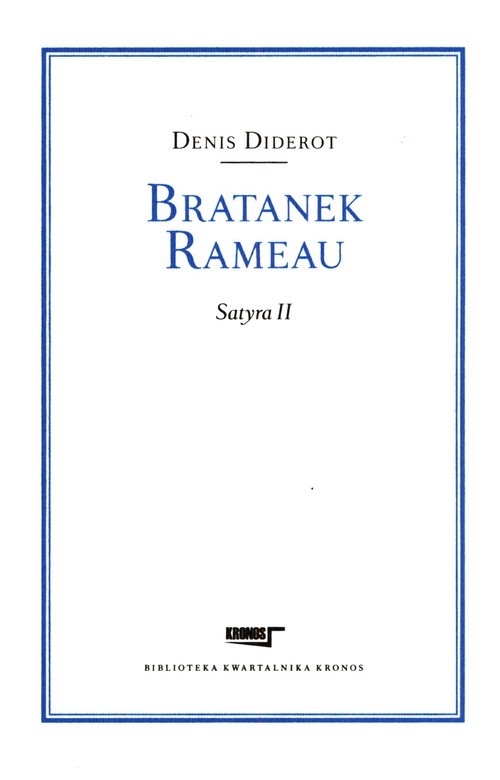 okładka Bratanek Rameau Satyra II książka | Denis Diderot