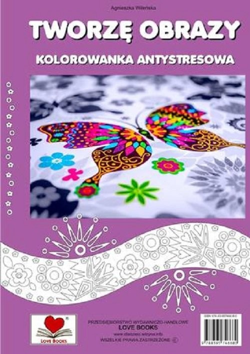 okładka Tworzę obrazy Kolorowanka antystresowa książka | Agnieszka Wileńska