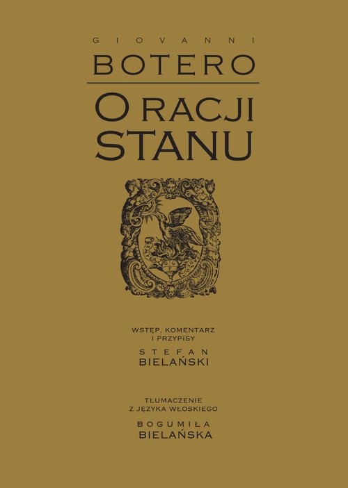 okładka O racji stanu książka | Botero Giovanni