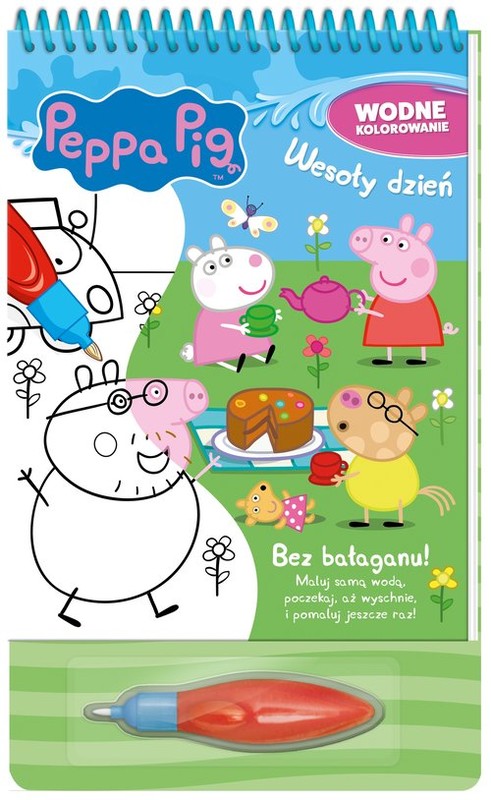 okładka Peppa Pig Wodne kolorowanie. Wesoły dzień. książka