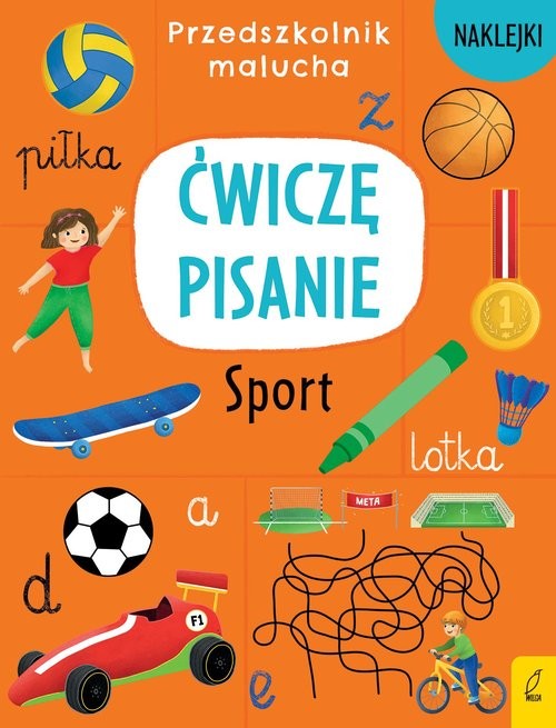 okładka Przedszkolnik malucha Ćwiczę pisanie Sport książka