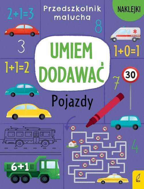 okładka Przedszkolnik malucha Umiem dodawać Pojazdy książka