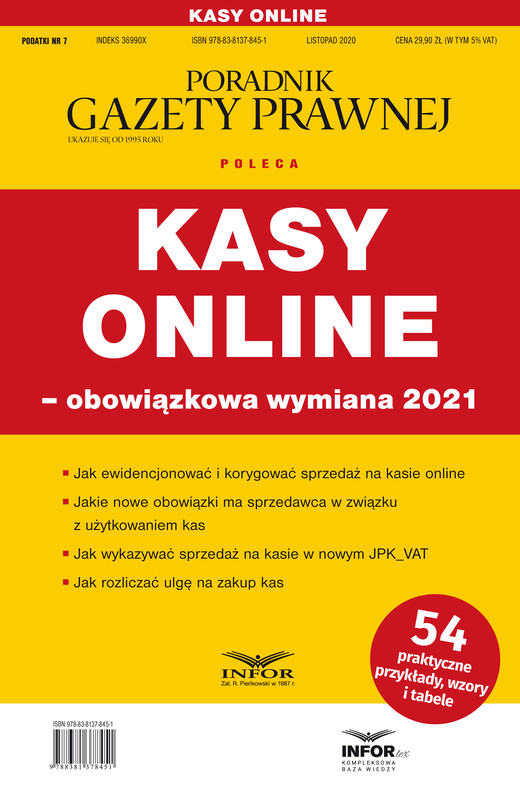 okładka Kasy online – obowiązkowa wymiana 2021 ebook | pdf | Praca Zbiorowa